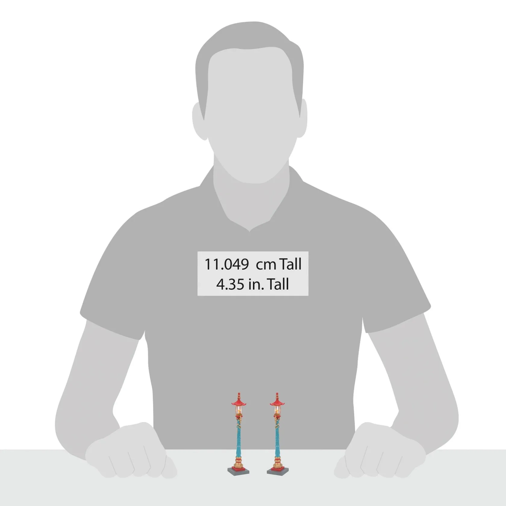 Clearance Chinatown Post Lamps S/2 Christmas In The City Series