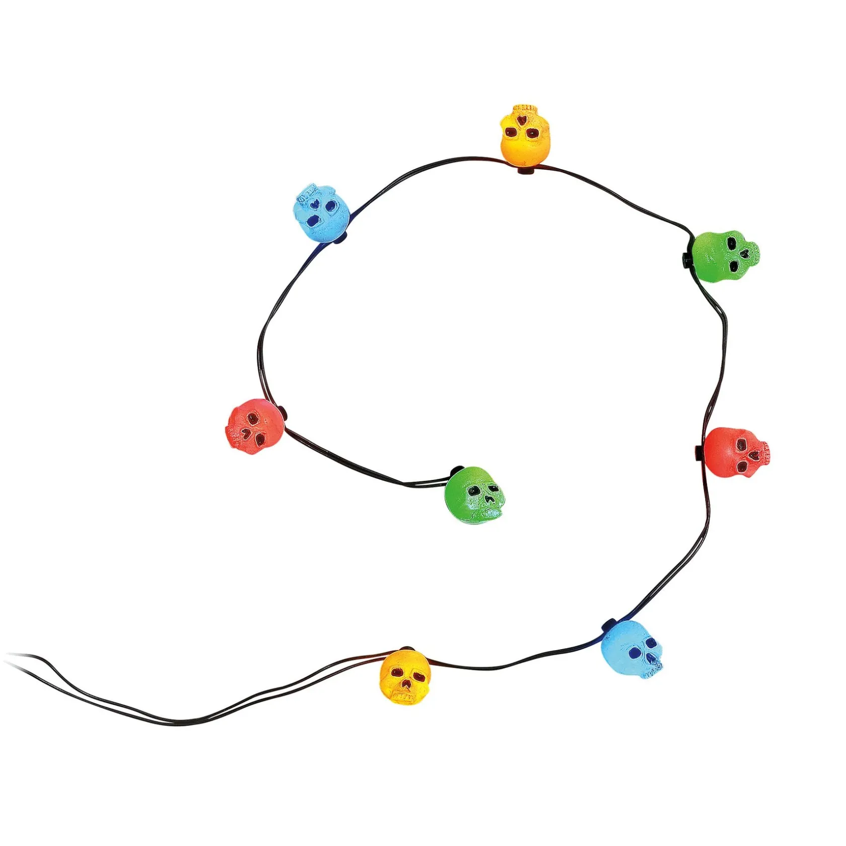 Best Colorful Lit Skulls Halloween Village Accessories