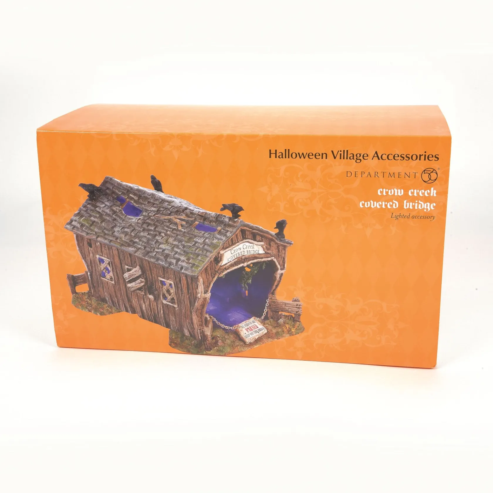 Outlet Crow Creek Covered Bridge Halloween Village Accessories