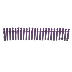Online Ghoulish Purple Glitter Fence Halloween Village Accessories
