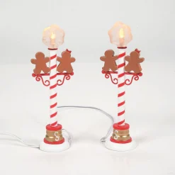 Discount Gingerbread Street Lights Village Accessories