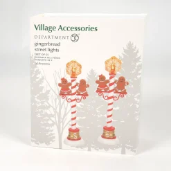 Discount Gingerbread Street Lights Village Accessories