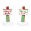 Discount Gingerbread Xmas Signs St/2 Village Accessories