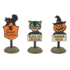 Halloween Signs Set of 3 Halloween Village Accessories