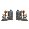 Online Jack Lantern Lit Fence Corners Halloween Village Accessories