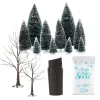 New Landscape Trees Snow Road Village Accessories