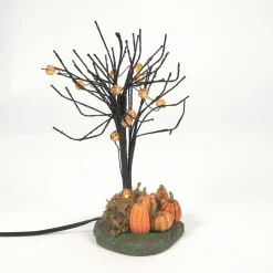 New Lit Jack-O-Lantern Tree Halloween Village Accessories