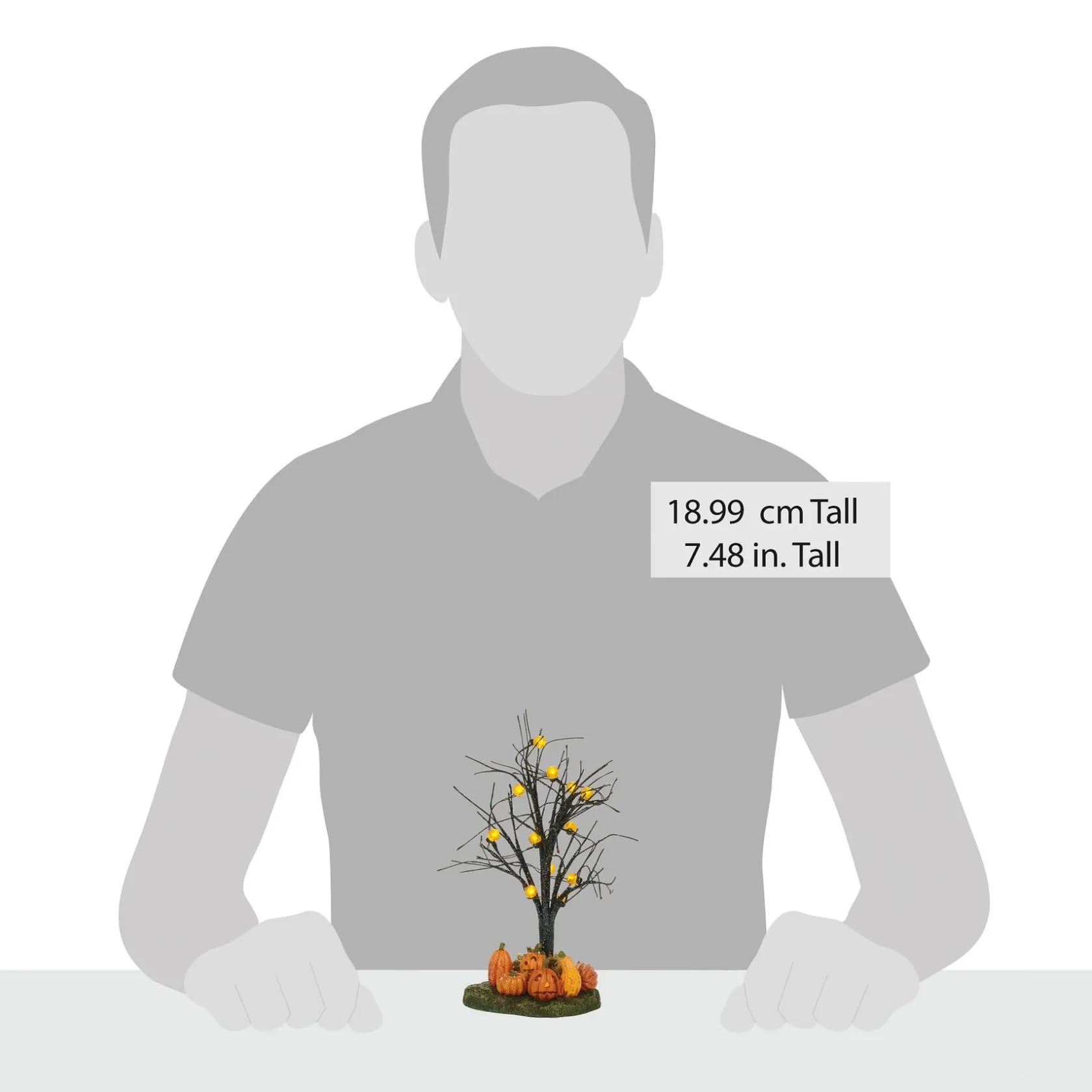 New Lit Jack-O-Lantern Tree Halloween Village Accessories