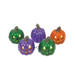 Online Lit Shiny Pumpkin String Light Halloween Village Accessories