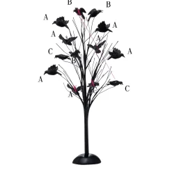 Hot Murder Of Crows, Tree Halloween Village Accessories