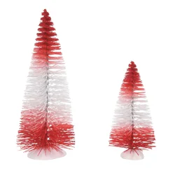 Sale Peppermint Stripe Trees set2 Village Accessories