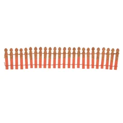 Clearance Pumpkin Orange Glitter Fence Halloween Village Accessories