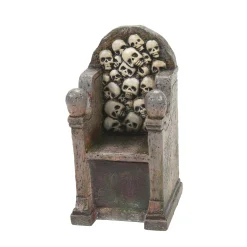 Clearance Scary Skeletons Throne Halloween Village Accessories