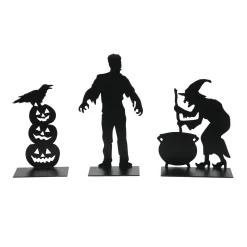 Outlet Spooky Silhouettes St/3 Halloween Village Accessories