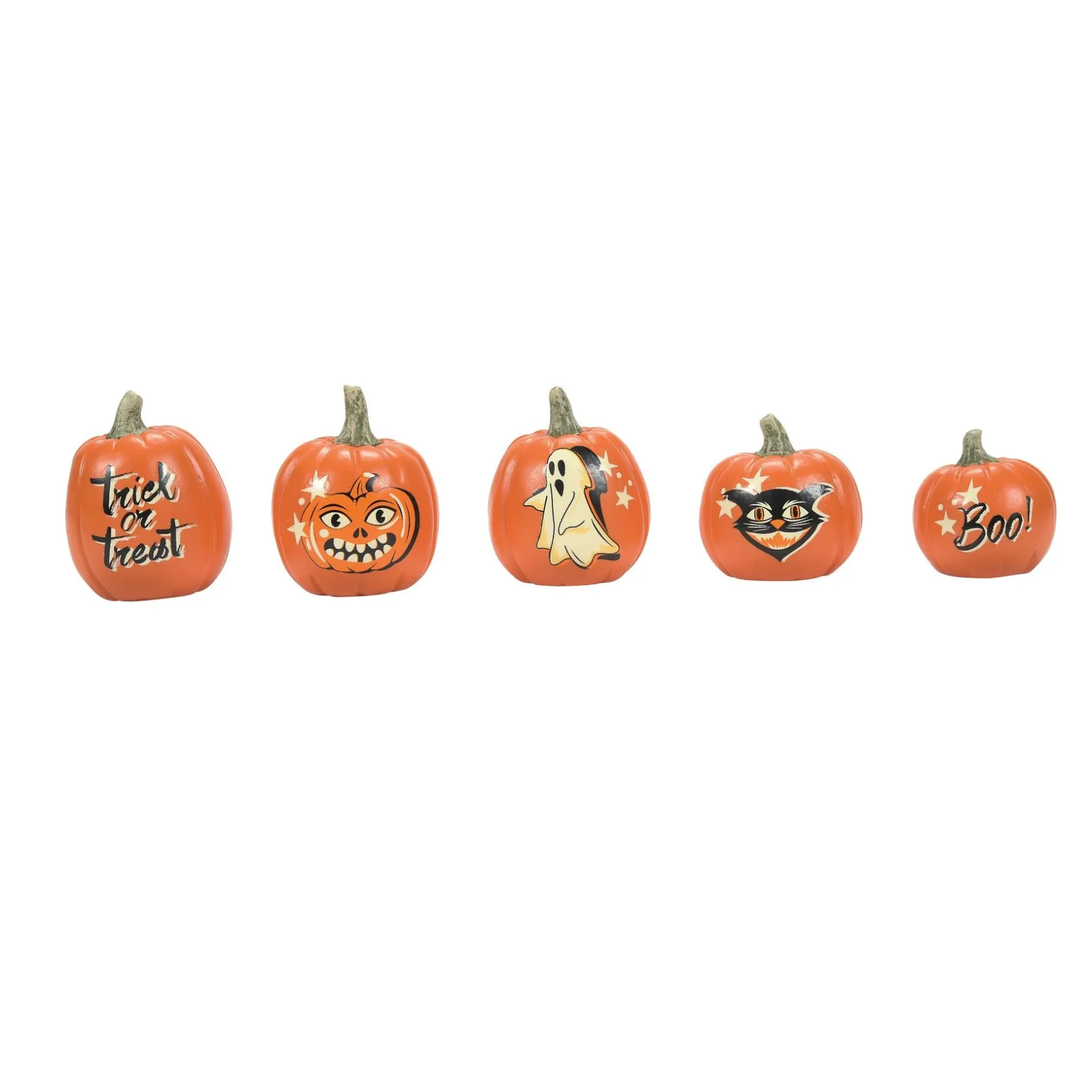 Hot Vintage Pumpkins St/5 Halloween Village Accessories
