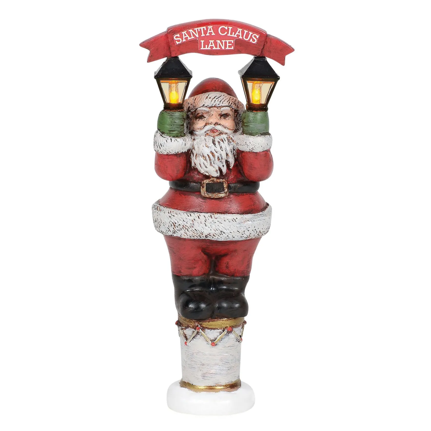 Clearance Vintage Santa Street Light Village Accessories
